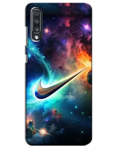 Чехол для Samsung Galaxy A70 2019 (A705F) с картинкой «Космический Nike Swoosh»