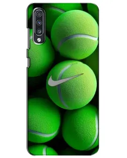 Чехол для Samsung Galaxy A70 2019 (A705F) с картинкой «Теннисные мячи Найк» Чехол для Samsung Galaxy A70 2019 (A705F) с картинкой «Теннисные мячи Найк»