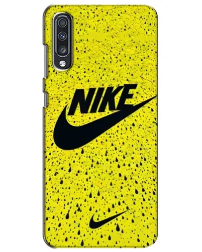 Чехол для Samsung Galaxy A70 2019 (A705F) с картинкой «Желтый текстурный Nike»