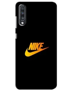 Чехол для Samsung Galaxy A70 2019 (A705F) с картинкой «Золотой логотип Nike» Чехол для Samsung Galaxy A70 2019 (A705F) с картинкой «Золотой логотип Nike»