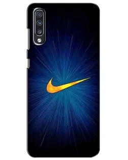 Чехол для Samsung Galaxy A70 2019 (A705F) с картинкой «Синий пульс Nike» Чехол для Samsung Galaxy A70 2019 (A705F) с картинкой «Синий пульс Nike»