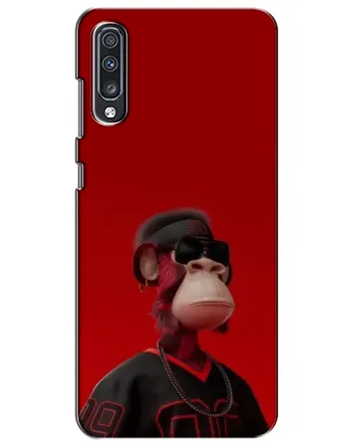 Чехол для Samsung Galaxy A70 2019 (A705F) с картинкой «Bored Ape в красном»