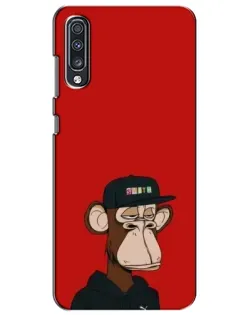 Чехол для Samsung Galaxy A70 2019 (A705F) с картинкой «Bored Ape — красный фон» Чехол для Samsung Galaxy A70 2019 (A705F) с картинкой «Bored Ape — красный фон»