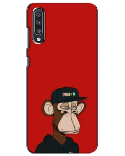 Чехол для Samsung Galaxy A70 2019 (A705F) с картинкой «Bored Ape — красный фон»