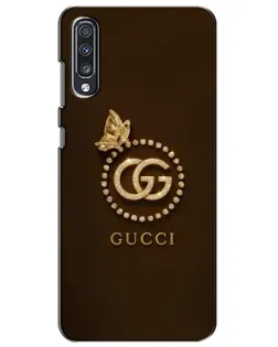 Чехол для Samsung Galaxy A70 2019 (A705F) с картинкой «Gucci — золотая бабочка»