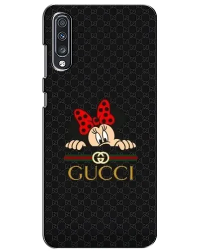 Чехол для Samsung Galaxy A70 2019 (A705F) с картинкой «Минни Маус Gucci — черный»