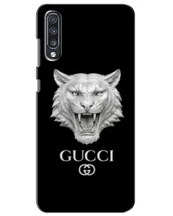 Чехол для Samsung Galaxy A70 2019 (A705F) с картинкой «Gucci — серебряный лев»
