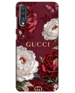 Чехол для Samsung Galaxy A70 2019 (A705F) с картинкой «Gucci — бордовые розы»