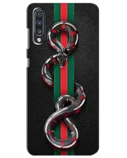 Чехол для Samsung Galaxy A70 2019 (A705F) с картинкой «Gucci — змея на полосе»