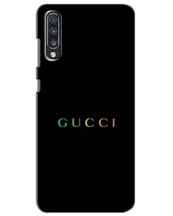 Чехол для Samsung Galaxy A70 2019 (A705F) с картинкой «Gucci — неоновый минимализм»