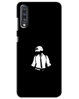 Чехол для Samsung Galaxy A70 2019 (A705F) с картинкой «PUBG — белый шлем» Чехол для Samsung Galaxy A70 2019 (A705F) с картинкой «PUBG — белый шлем»