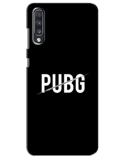 Чехол для Samsung Galaxy A70 2019 (A705F) с картинкой «PUBG — белый логотип» Чехол для Samsung Galaxy A70 2019 (A705F) с картинкой «PUBG — белый логотип»