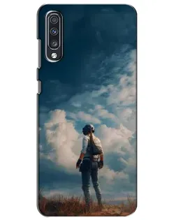 Чехол для Samsung Galaxy A70 2019 (A705F) с картинкой «Герой PUBG на скале» Чехол для Samsung Galaxy A70 2019 (A705F) с картинкой «Герой PUBG на скале»