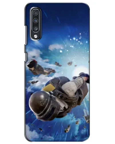 Чехол для Samsung Galaxy A70 2019 (A705F) с картинкой «Десант PUBG — прыжок»