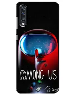 Чехол для Samsung Galaxy A70 2019 (A705F) с картинкой «Красный импостер — макро» Чехол для Samsung Galaxy A70 2019 (A705F) с картинкой «Красный импостер — макро»
