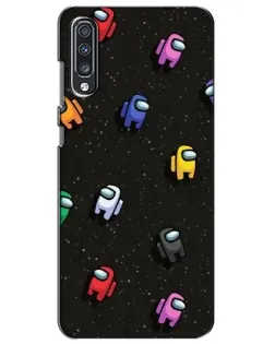 Чехол для Samsung Galaxy A70 2019 (A705F) с картинкой «Космический паттерн Among Us» Чехол для Samsung Galaxy A70 2019 (A705F) с картинкой «Космический паттерн Among Us»