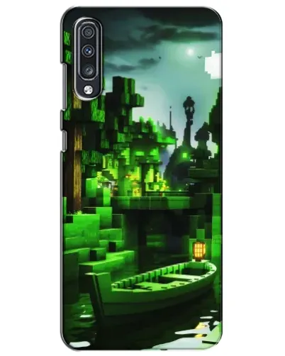 Чехол для Samsung Galaxy A70 2019 (A705F) с картинкой «Minecraft лесной пейзаж»