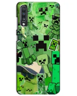 Чехол для Samsung Galaxy A70 2019 (A705F) с картинкой «Криперы Minecraft» Чехол для Samsung Galaxy A70 2019 (A705F) с картинкой «Криперы Minecraft»