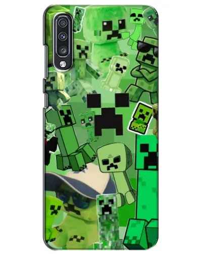Чехол для Samsung Galaxy A70 2019 (A705F) с картинкой «Криперы Minecraft»