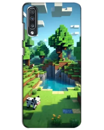 Чехол для Samsung Galaxy A70 2019 (A705F) с картинкой «Minecraft летний день»
