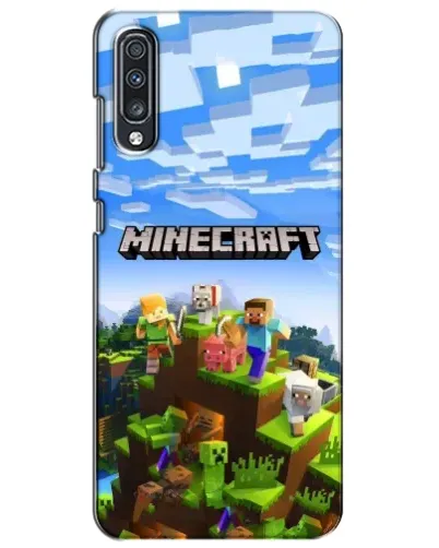 Чехол для Samsung Galaxy A70 2019 (A705F) с картинкой «Minecraft классический мир»
