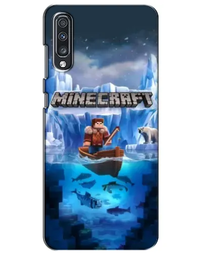 Чехол для Samsung Galaxy A70 2019 (A705F) с картинкой «Minecraft ледяной мир»