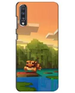 Чехол для Samsung Galaxy A70 2019 (A705F) с картинкой «Майнкрафт закат солнца» Чехол для Samsung Galaxy A70 2019 (A705F) с картинкой «Майнкрафт закат солнца»