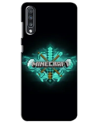 Чехол для Samsung Galaxy A70 2019 (A705F) с картинкой «Minecraft Diamond лого»