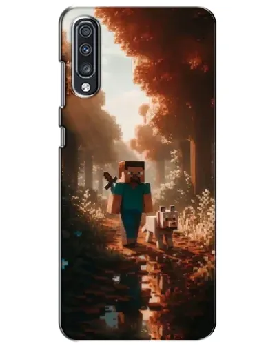 Чехол для Samsung Galaxy A70 2019 (A705F) с картинкой «Стив в лесу»