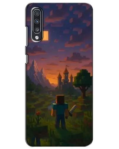 Чехол для Samsung Galaxy A70 2019 (A705F) с картинкой «Стив у башни»