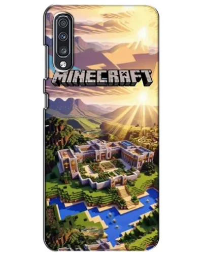 Чехол для Samsung Galaxy A70 2019 (A705F) с картинкой «Minecraft панорама»