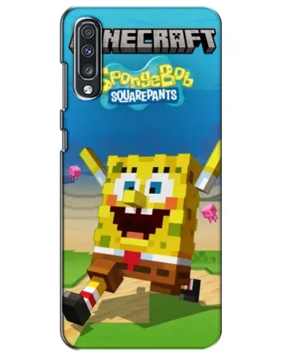 Чехол для Samsung Galaxy A70 2019 (A705F) с картинкой «Губка Боб Minecraft» Чехол для Samsung Galaxy A70 2019 (A705F) с картинкой «Губка Боб Minecraft»