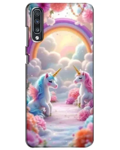 Чехол для Samsung Galaxy A70 2019 (A705F) с картинкой «Радуга и единороги» Чехол для Samsung Galaxy A70 2019 (A705F) с картинкой «Радуга и единороги»