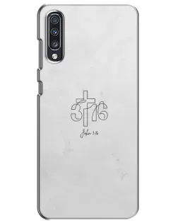 Чехол для Samsung Galaxy A70 2019 (A705F) с картинкой «Иоанна 3:16 Крест» Чехол для Samsung Galaxy A70 2019 (A705F) с картинкой «Иоанна 3:16 Крест»