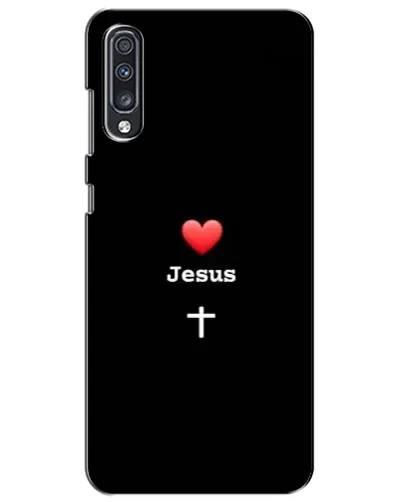 Чехол для Samsung Galaxy A70 2019 (A705F) с картинкой «Сердце - Jesus»