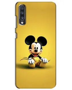 Чехол для Samsung Galaxy A70 2019 (A705F) с картинкой «Микки на желтом»