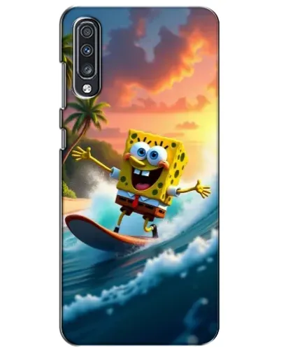 Чехол для Samsung Galaxy A70 2019 (A705F) с картинкой «Губка Боб серфингист»