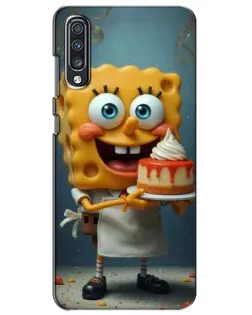 Чехол для Samsung Galaxy A70 2019 (A705F) с картинкой «Повар Спанч Боб»