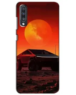 Чехол для Samsung Galaxy A70 2019 (A705F) с картинкой «Cybertruck на Марсе»
