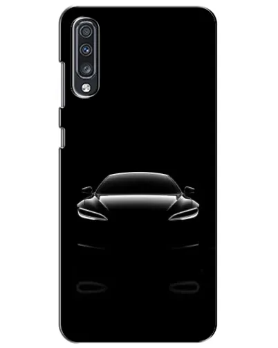 Чехол для Samsung Galaxy A70 2019 (A705F) с картинкой «Силуэт Tesla Night»