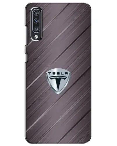 Чехол для Samsung Galaxy A70 2019 (A705F) с картинкой «Металлическая текстура Tesla»