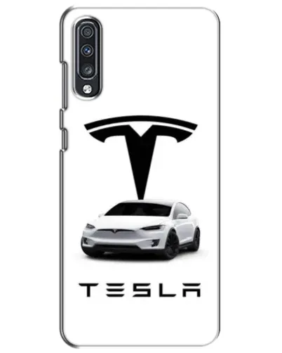 Чехол для Samsung Galaxy A70 2019 (A705F) с картинкой «Tesla White Style»