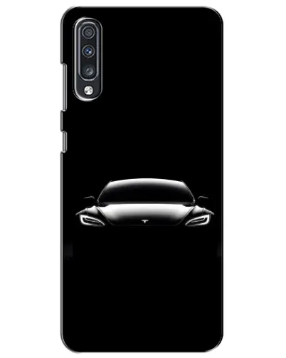 Чехол для Samsung Galaxy A70 2019 (A705F) с картинкой «Фары Tesla Night»
