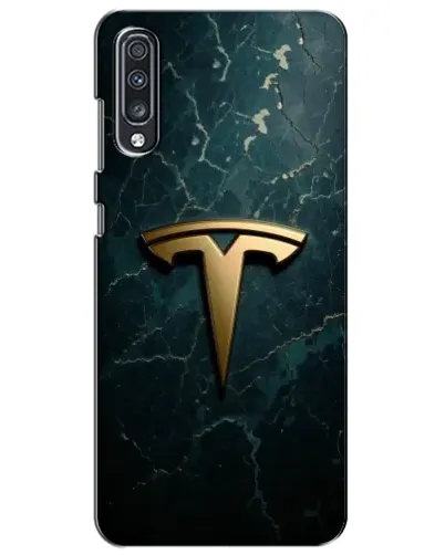 Чехол для Samsung Galaxy A70 2019 (A705F) с картинкой «Мраморная Tesla Gold»