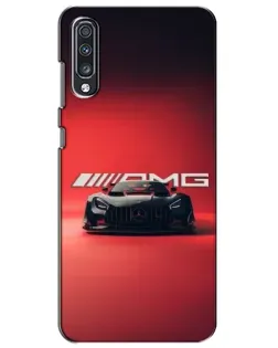 Чехол для Samsung Galaxy A70 2019 (A705F) с картинкой «Mercedes AMG — красная линия»
