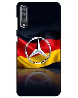 Чехол для Samsung Galaxy A70 2019 (A705F) с картинкой «Mercedes — флаг Германии»
