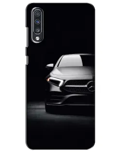Чехол для Samsung Galaxy A70 2019 (A705F) с картинкой «Свет фар Mercedes»