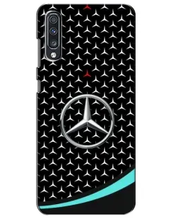 Чехол для Samsung Galaxy A70 2019 (A705F) с картинкой «Mercedes — бирюзовый акцент»