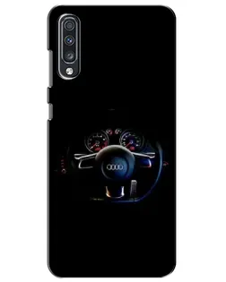 Чехол для Samsung Galaxy A70 2019 (A705F) с картинкой «Салон Audi — руль» Чехол для Samsung Galaxy A70 2019 (A705F) с картинкой «Салон Audi — руль»