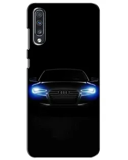 Чехол для Samsung Galaxy A70 2019 (A705F) с картинкой «Audi в неоне»
